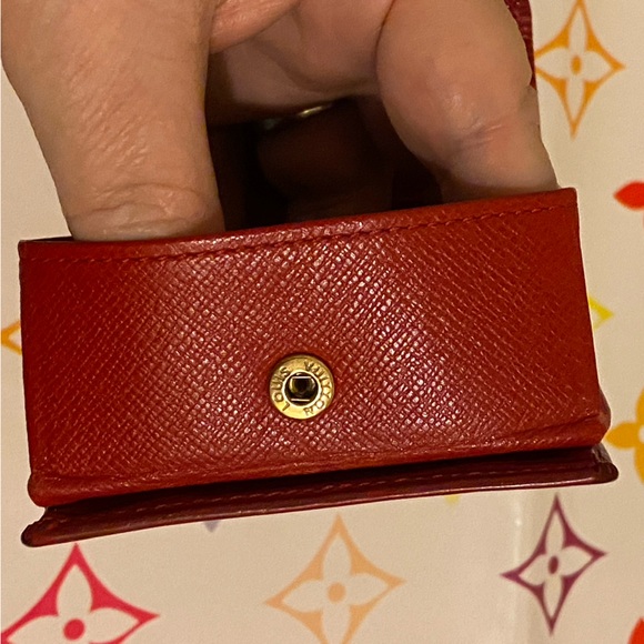 Louis Vuitton Porte Monnaie Boite Castilian Red Epi Leather Accordion Coin Purse - Picture 4 of 15